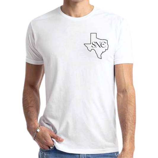 MENS- SNE Pocket Texas Tee- White