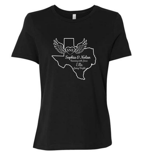 WOMENS- SNE Texas Tribute Tee- Black