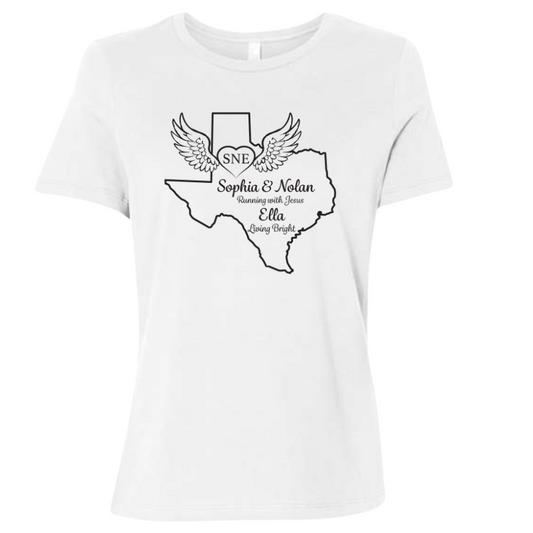 WOMENS- SNE Texas Tribute Tee- White