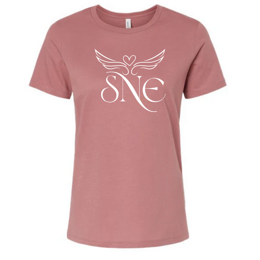 WOMENS- SNE Wing Tee- Mauve