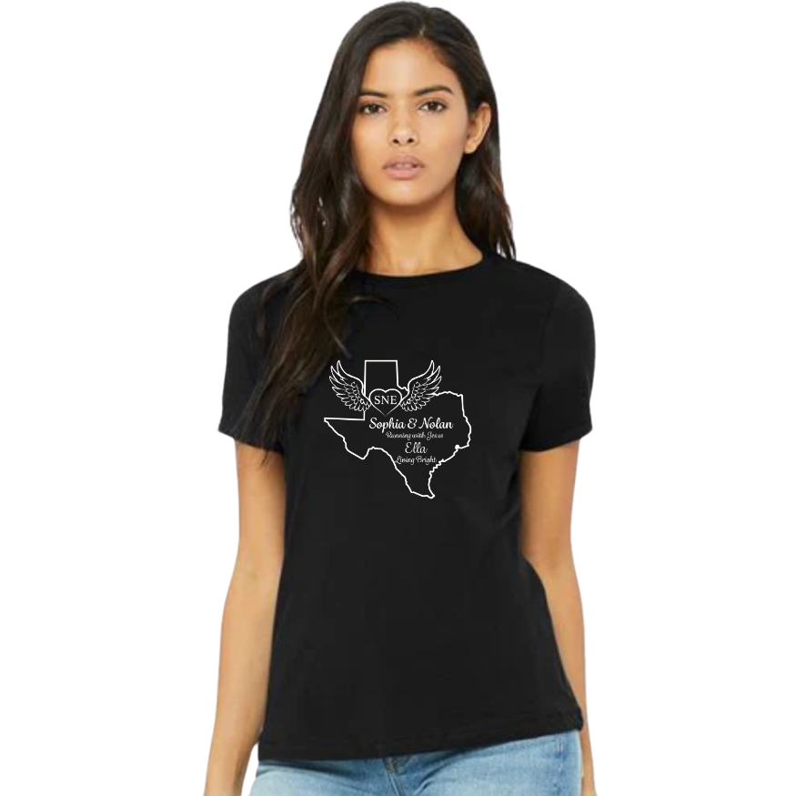 WOMENS- SNE Texas Tribute Tee- Black